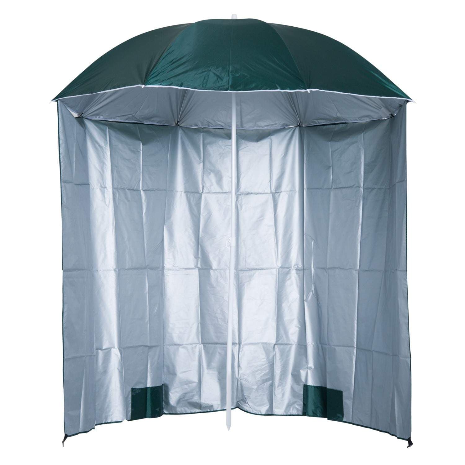 Mörkgrönt Strandparaply med Sidovägg 2,2x2,2m