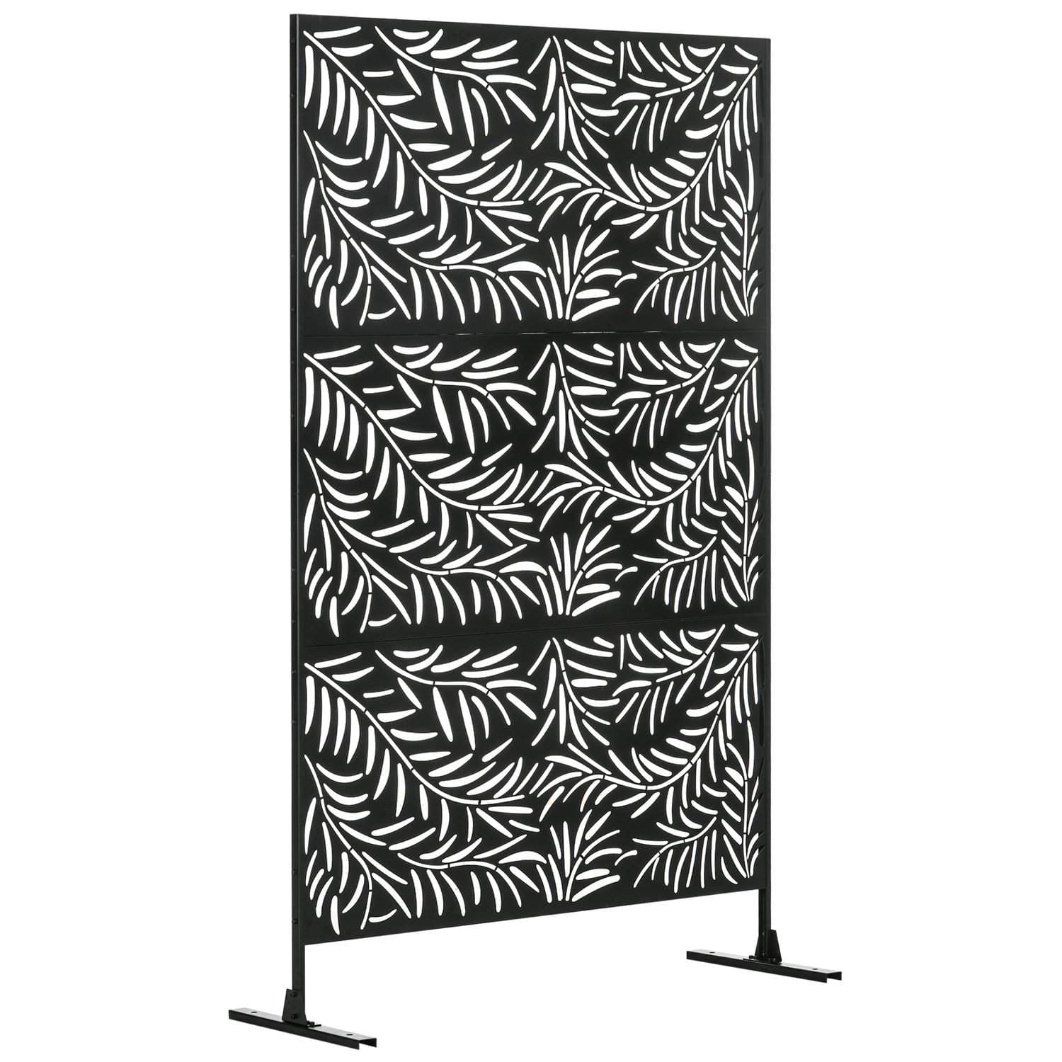 Skärmvägg Pilblad 122x198cm Stålsvart Uteplats
