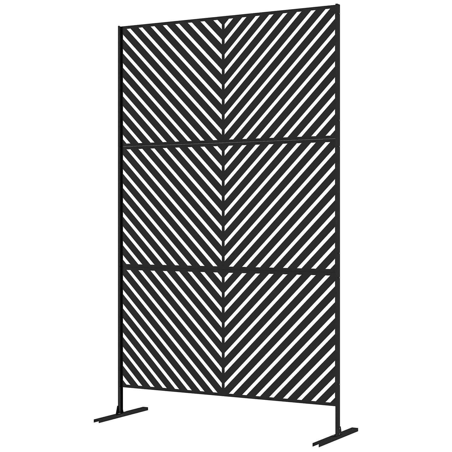 Rumsavdelare i Stål 122x198cm med Triangelmönster