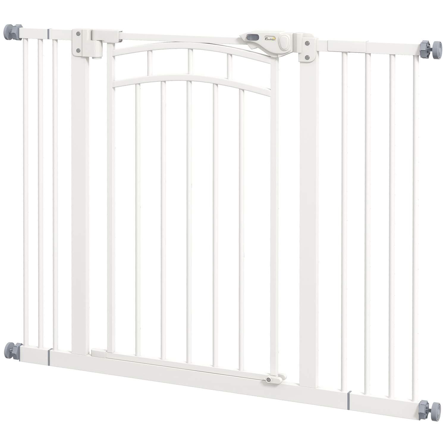 Hundgrind med automatisk dörr, 74-100 cm