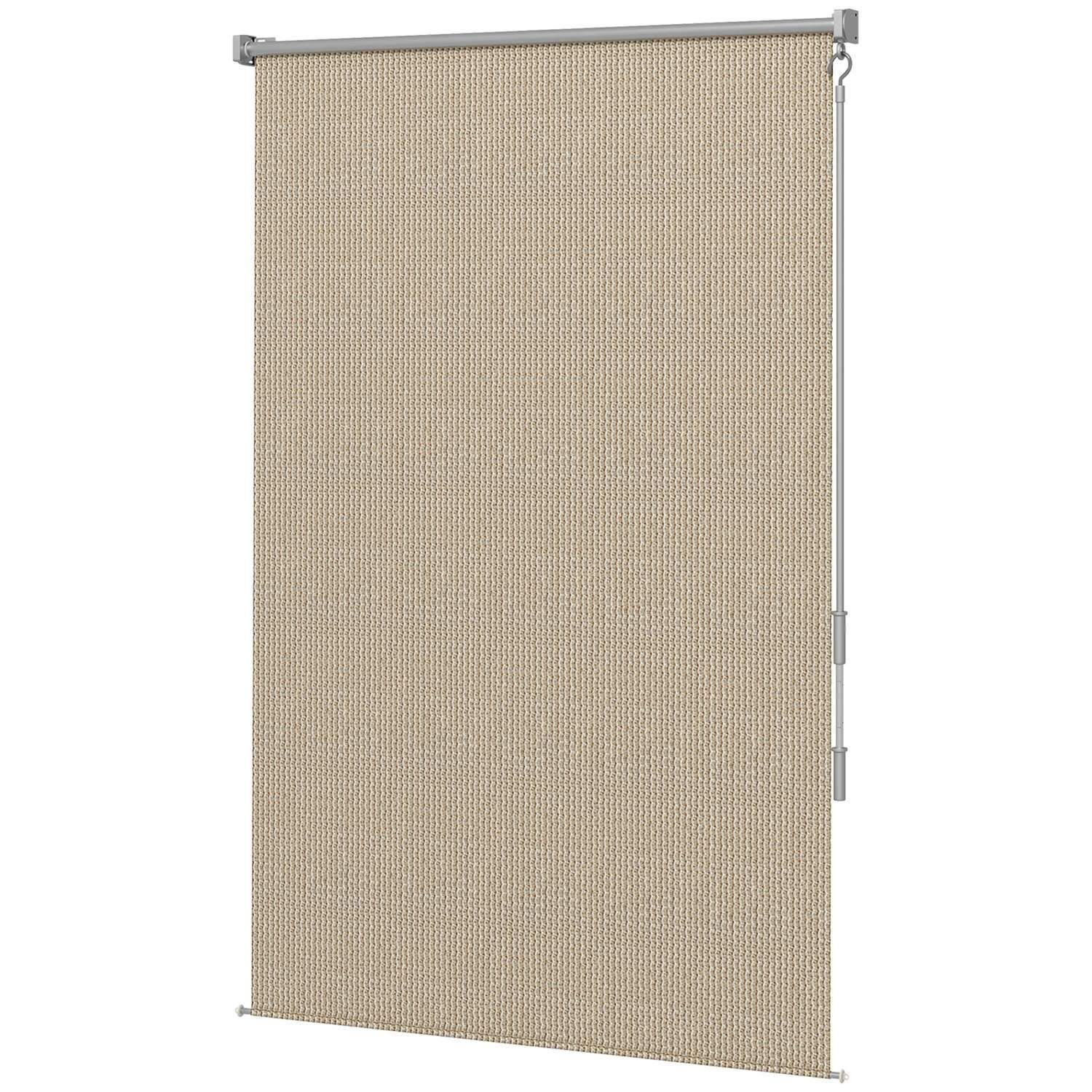 Beige mörkläggande balkongmarkis 120x185 cm
