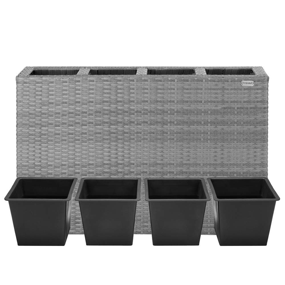 Polyrotting krukset, grå, 95x27x60cm, inomhus/utomhus
