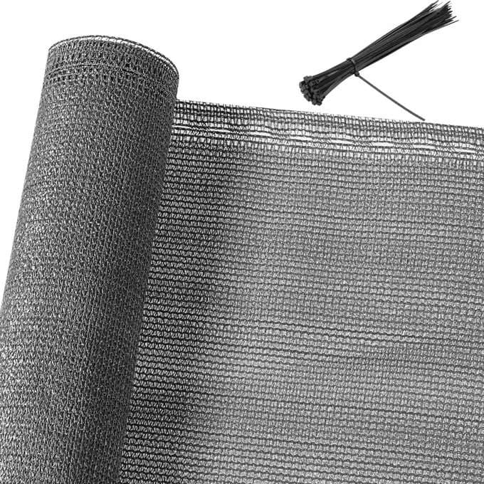 Insynsskydd för trädgården, antracit, 12x10m, UV-resistent