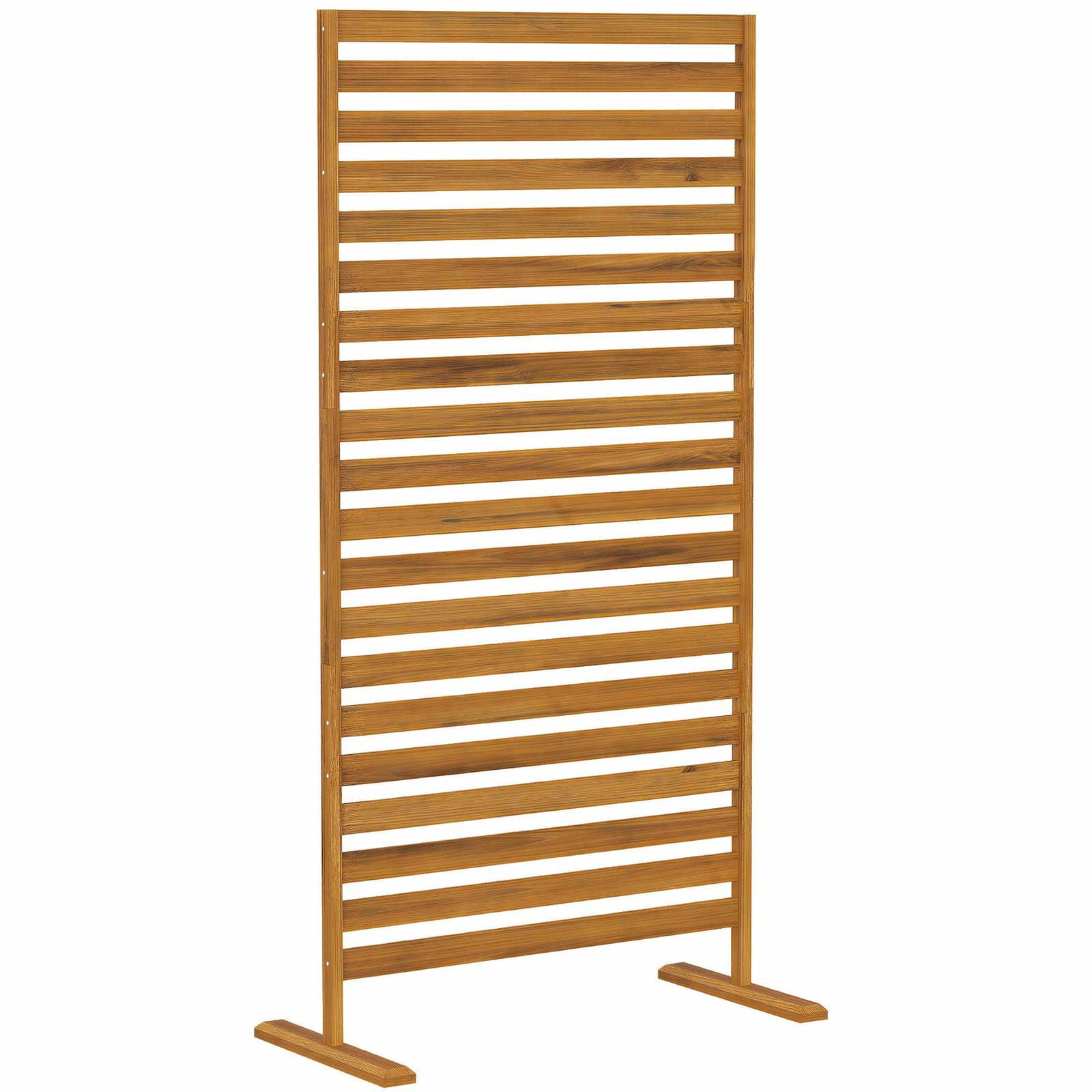 Insynsskydd i trä 80x170 cm med stativ – brun