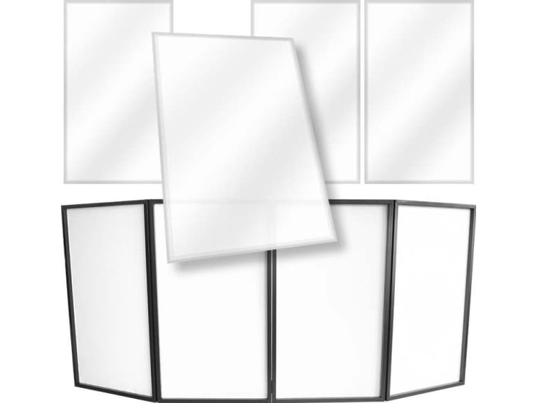 STAND4ME STAND4ME DJ avskärmning/paravent i lycra-material, vit, komplett 4 st