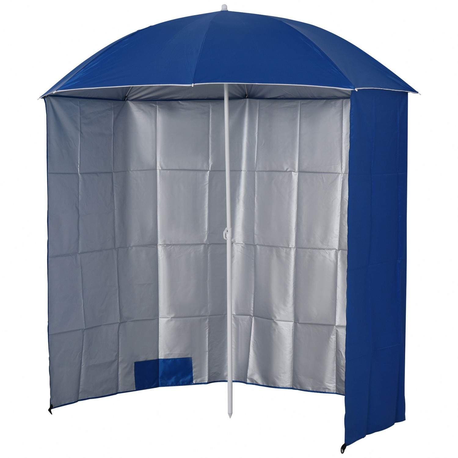 Blå Strandparaply med Sidovägg i Polyester Blå Strandparaply med Sidovägg i Polyester