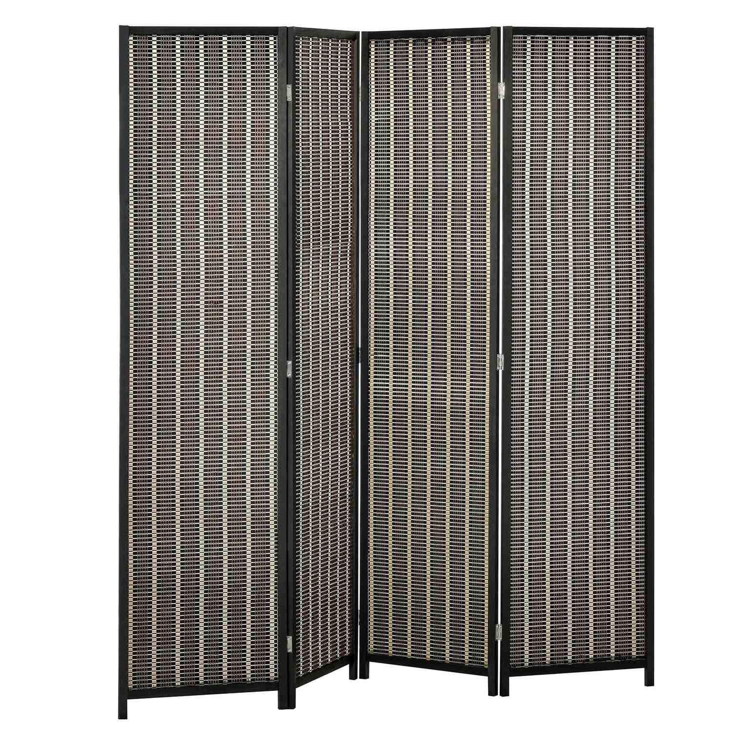 Skärm 4-delad 180 x 180 cm Rumsavdelare Tillverkad av bambu Vikbar Privacy Skärm Rumsavdelare för vardagsrum Brun Skärm 4-delad 180 x 180 cm Rumsavdelare Tillverkad av bambu Vikbar Privacy Skärm Rumsavdelare för vardagsrum Brun