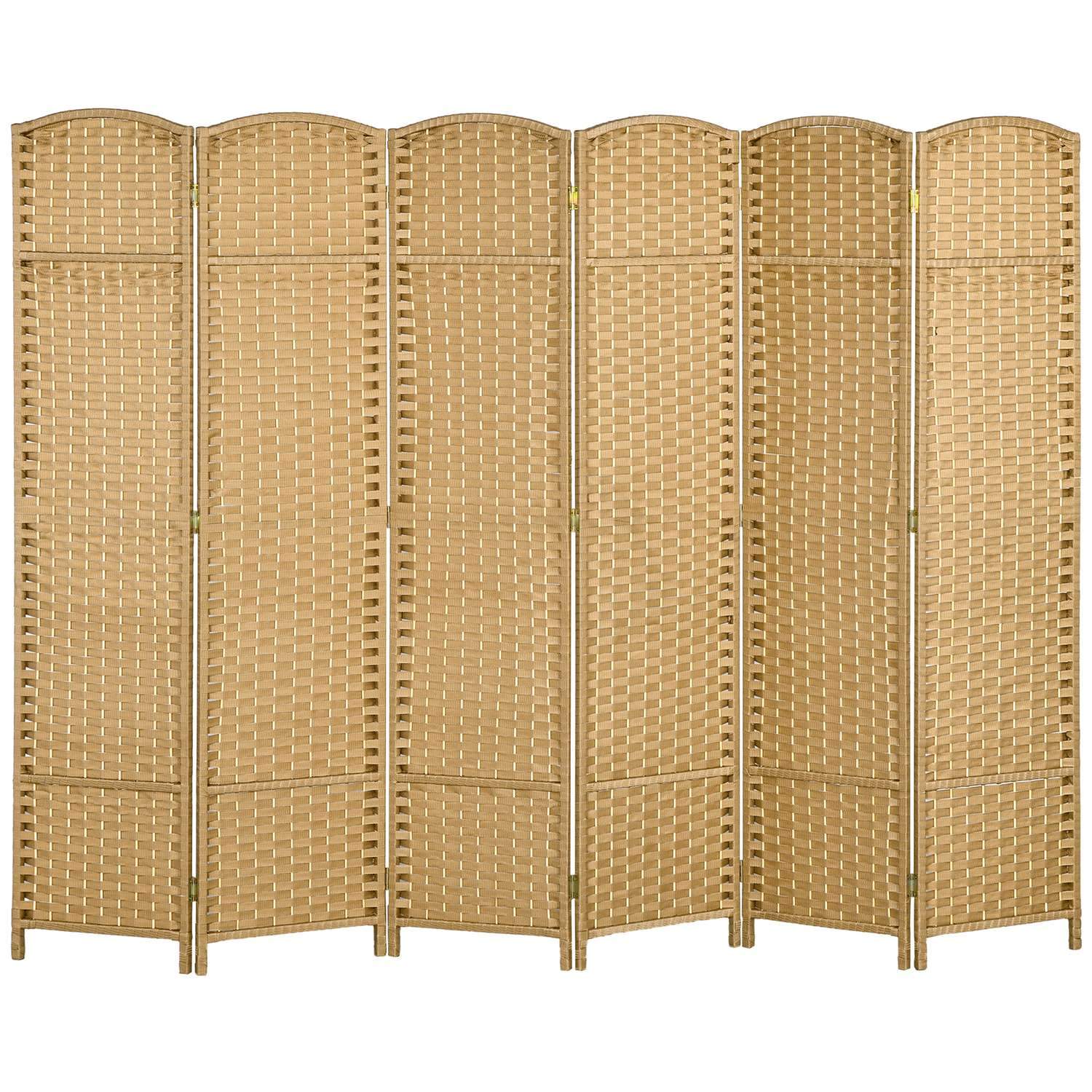 Skärm 6-delad 240 x 170 cm Rumsavdelare Tillverkad av bambu, hopfällbar skärm Rumsavdelare Sekretessskärm för vardagsrum Natural Skärm 6-delad 240 x 170 cm Rumsavdelare Tillverkad av bambu, hopfällbar skärm Rumsavdelare Sekretessskärm för vardagsrum Natural