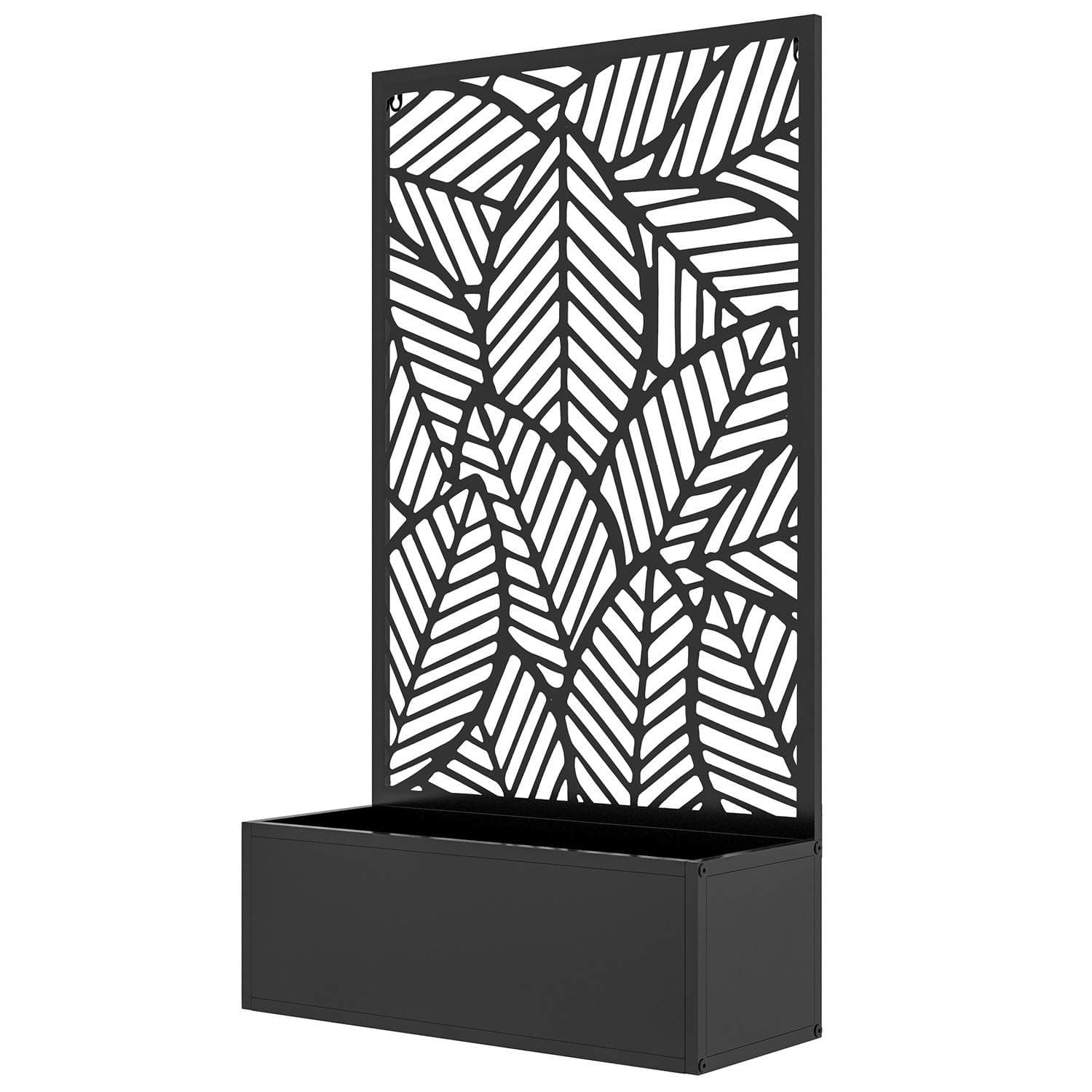 Upphöjd bäddkruka, väggmonterad planter, blomlåda i metall, trädgårdsspaljé 61 x 23 x 113cm för trädgård, balkong, terrass, blom Upphöjd bäddkruka, väggmonterad planter, blomlåda i metall, trädgårdsspaljé 61 x 23 x 113cm för trädgård, balkong, terrass, blom