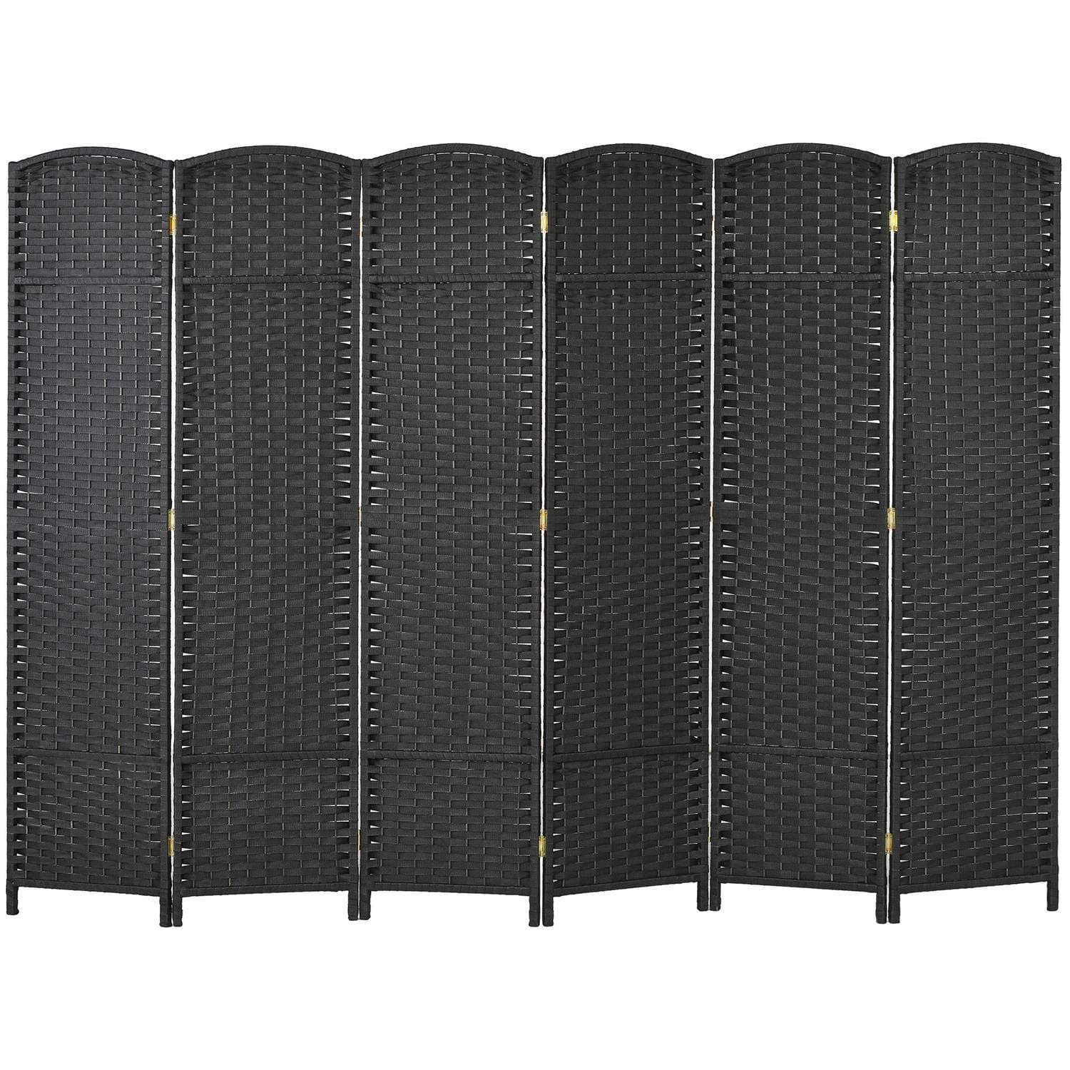 6-panels rumsavdelare, vikbar insynsskydd, insynsskydd för vardagsrum, sovrum, hemmakontor, svart 6-panels rumsavdelare, vikbar insynsskydd, insynsskydd för vardagsrum, sovrum, hemmakontor, svart