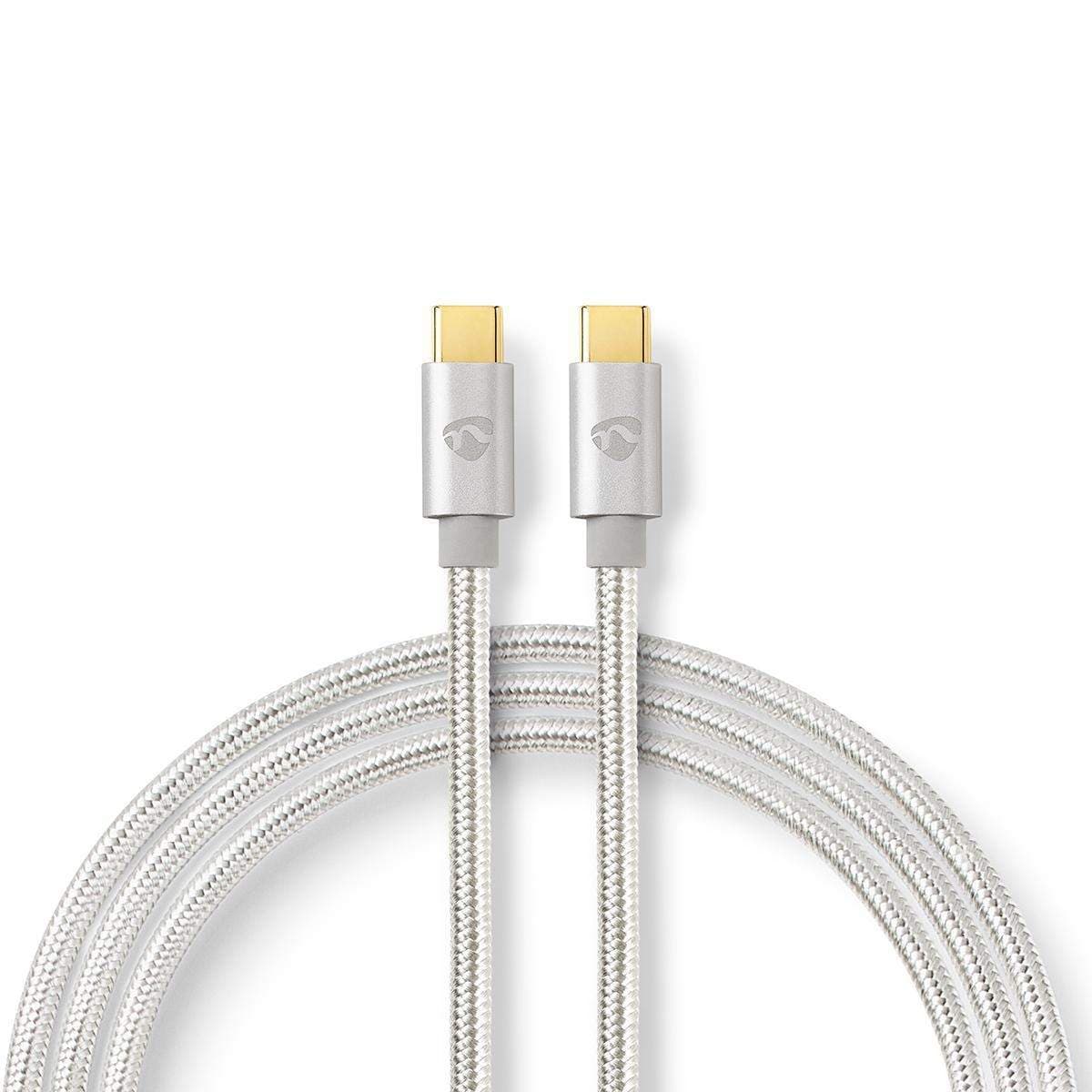 USB-kabel | USB 3.2 Gen 1 | USB-C™ Hane | USB-C™ Hane | 60 W | 4K@60Hz | 5 Gbps | Guldplaterad | 1.00 m | Rund | Flätad / Nylon USB-kabel | USB 3.2 Gen 1 | USB-C™ Hane | USB-C™ Hane | 60 W | 4K@60Hz | 5 Gbps | Guldplaterad | 1.00 m | Rund | Flätad / Nylon