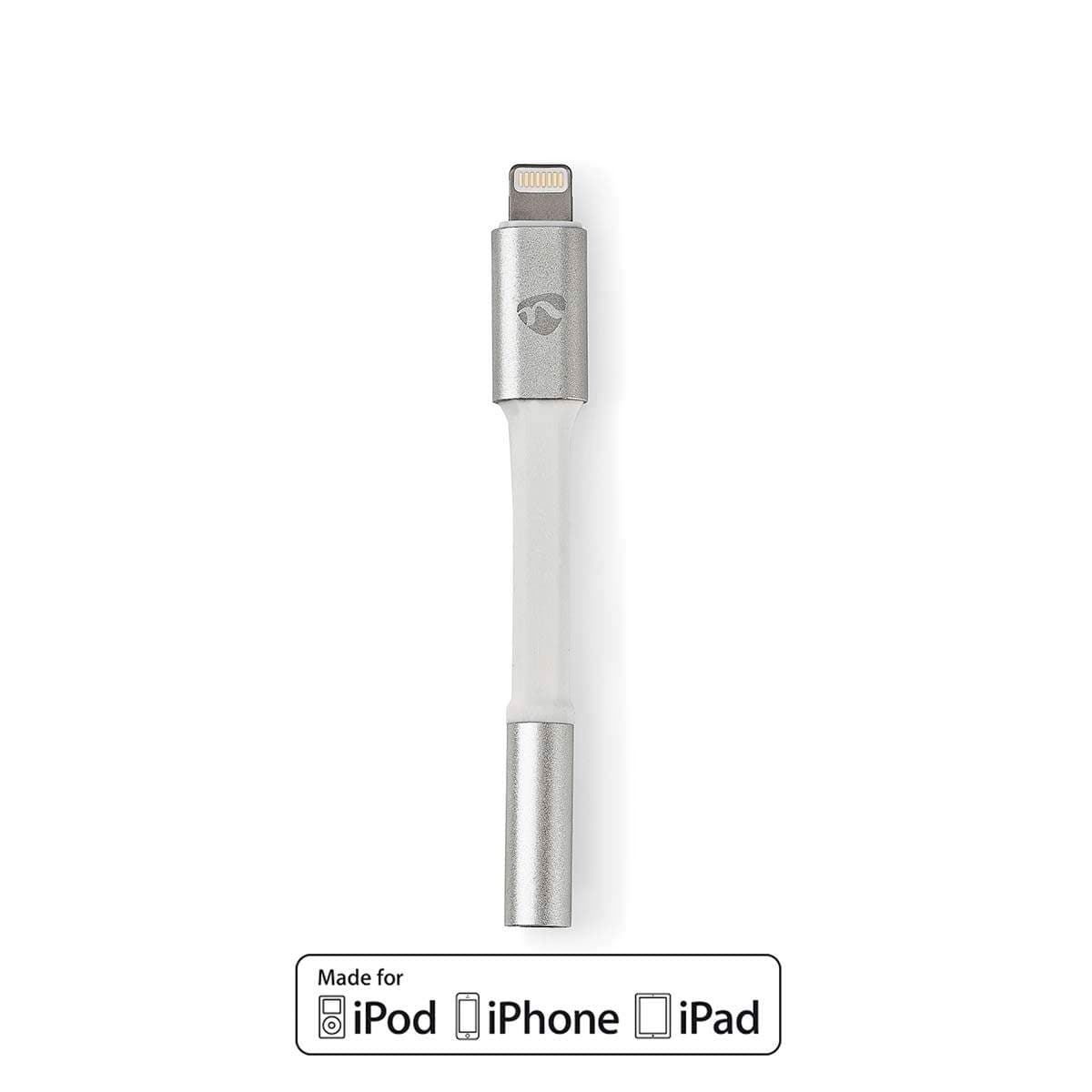 Lightning Adapter | Apple Lightning, 8-stifts | 3.5 mm Hona | Guldplaterad | 0.15 m | Rund | Aluminium Lightning Adapter | Apple Lightning, 8-stifts | 3.5 mm Hona | Guldplaterad | 0.15 m | Rund | Aluminium