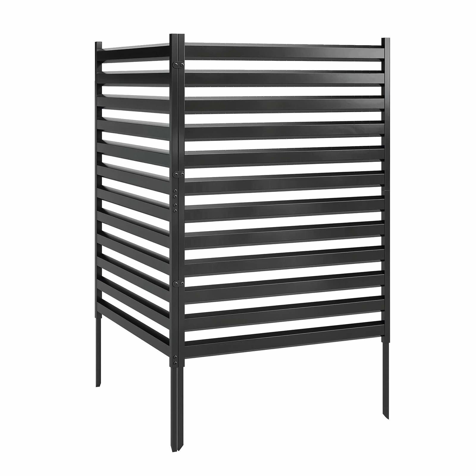 Metallpaneler för avskärmning – 2-pack, 91x152 cm, svarta