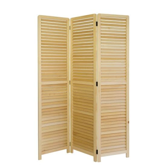 Homestyle4u Rumsavdelare - 3 Delar - Ribbor - Natur