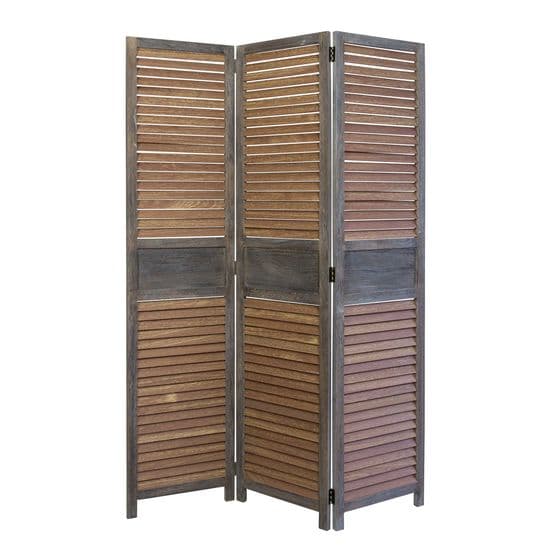 Homestyle4u Rumsavdelare - 3 Delar - Ribbor 046 - Brun