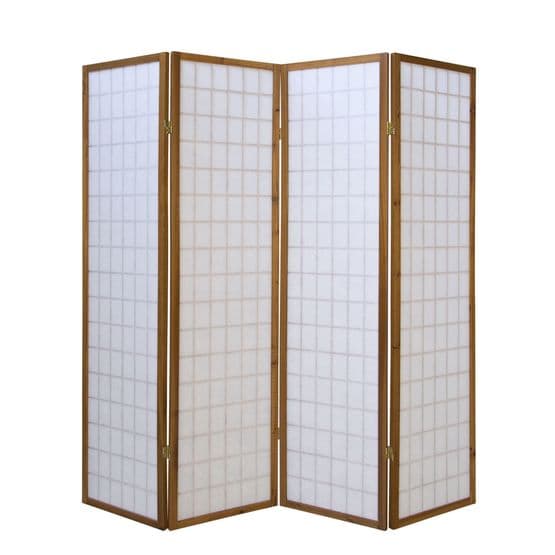 Homestyle4u Rumsavdelare - 4 Delar - Shoji - Brun