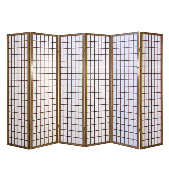 Homestyle4u Rumsavdelare - 6 Delar - Shoji - Brun