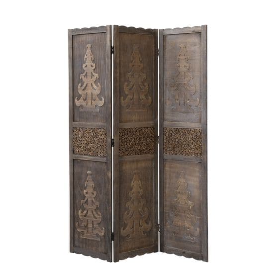 Homestyle4u Rumsavdelare - 3 Delar - Brun
