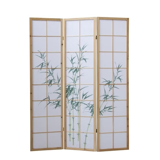 Homestyle4u Rumsavdelare - 3 Delar - Ljus Bambu