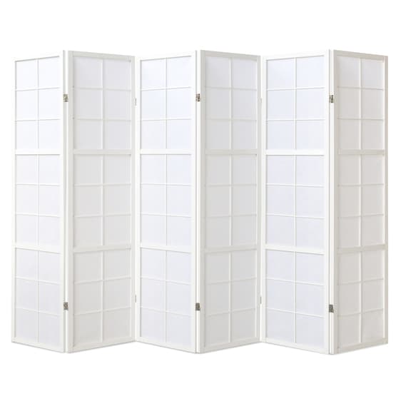 Homestyle4u Rumsavdelare - 6 Delar - Vikbar - Vit