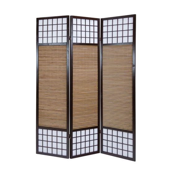Homestyle4u Rumsavdelare - 3 Delar - Spanish Wall Med Bambu